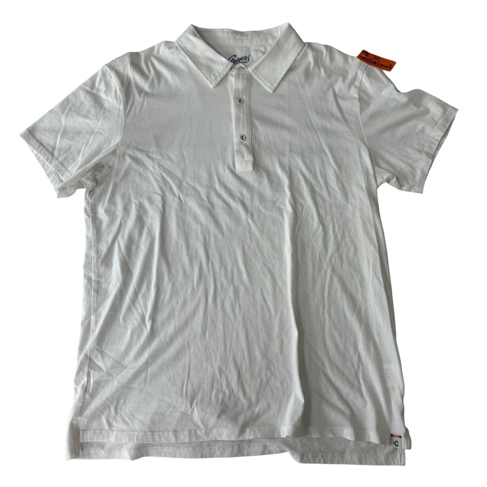 Grayers Polo Shirt Mens Large White Golf Short Sleeve Cotton Blend Casual Travel